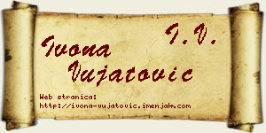 Ivona Vujatović vizit kartica